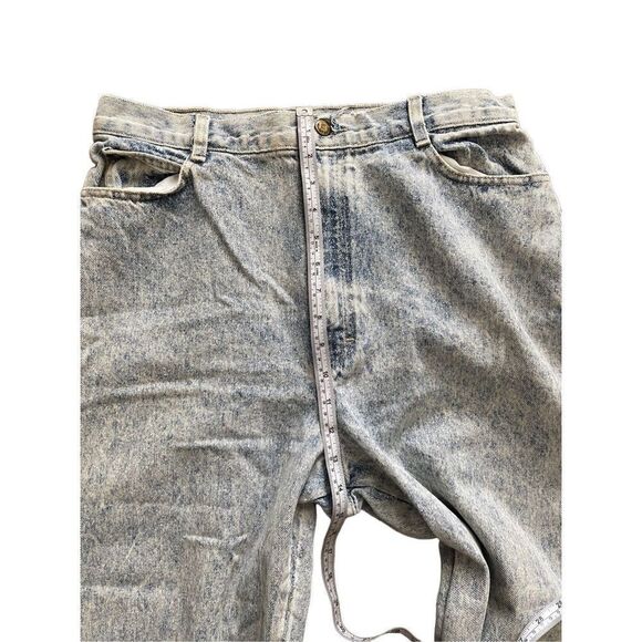 Vintage 80s acid light washed jeans with zipper ankles - Picture 6 of 10